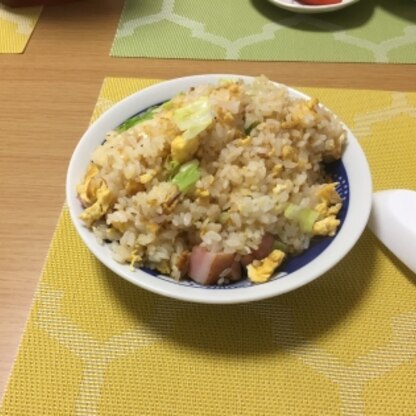 ハムをベーコンにして作りました！レシピ通り作ったところ美味しくできました！